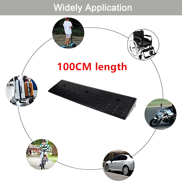 Rubber Curb Ramp Kerb Driveway Threshold for Cars Motorcycles Wheelchairs & Pets