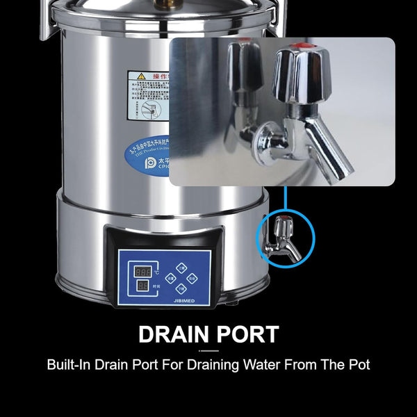 24L Autoclave High Pressure Steam Sterilizer with Timer And LCD Digital Display
