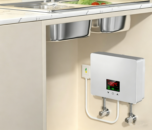 Electric Instant Hot Water System 3500W Tankless Shower Heater with LCD Display