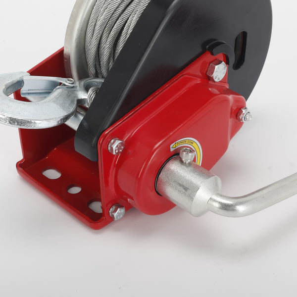 Automatic Brake Hand Winch 1500LB Boat Trailer Winch with 10M Steel Wire AU