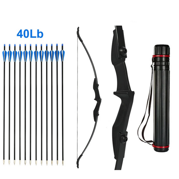 53" Archery 40lbs Takedown Recurve Bow and Arrow Set with Quiver for Hunting AU