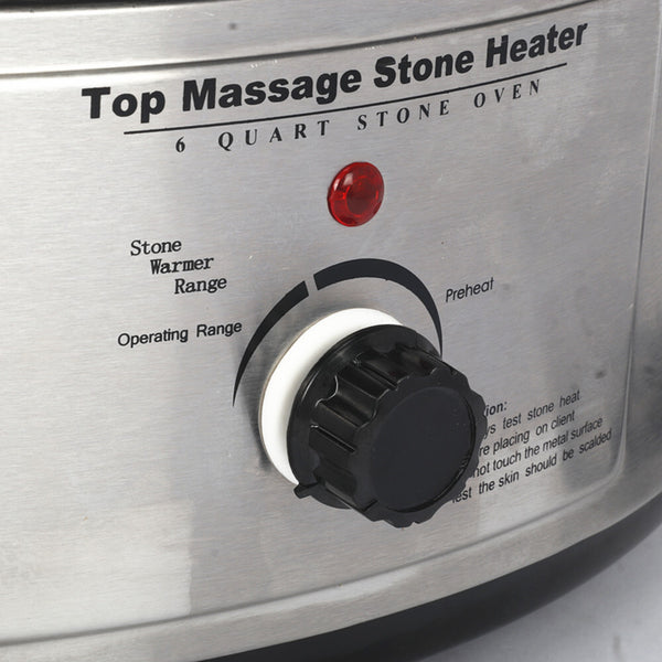 6 Quart Hot Stone Heater Kit Massage Stone Warmer With 27 Basalt Stones For SPA
