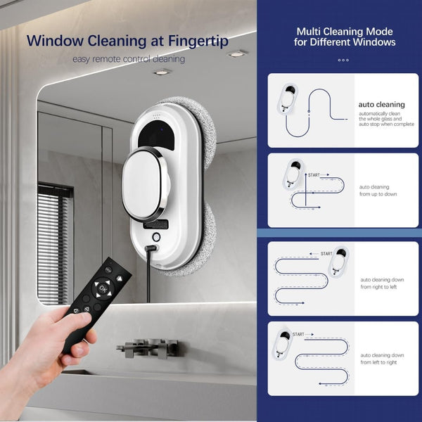 Window Cleaning Robot 5600pa Suction Smart Glass Cleaner Robot Window Washer AU