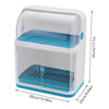 2 Tier Dish Drying Rack with Lid Cover Kitchen Cabinet Organizer for Plates Bowl