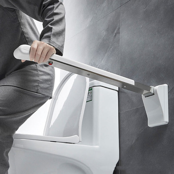 Toilet Grab Bar Foldable Flip Up Armrest Bars Elderly Non-Skid Safety Handrails