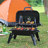 Portable Fire Pit BBQ Grill Outdoor Camping Charcoal BBQ Barrel Grill AU