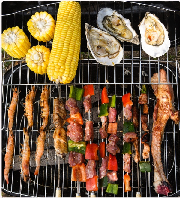 Portable Fire Pit BBQ Grill Stove Outdoor Camping Charcoal BBQ Picnic Hiking AU