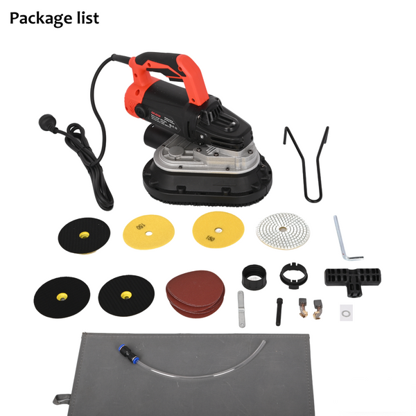 4"x3 Concrete Floor Grinder 3-Head 6 Speed Hand-held Smoothing Sander Polisher