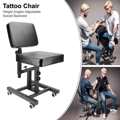 Adjustable Tattoo Chair Swivel Back Tattoo Armrest Stand Salon Beauty Chair