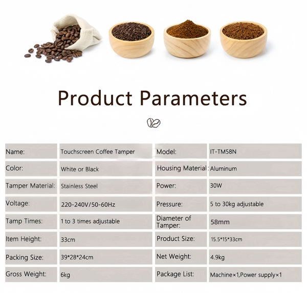 58MM Coffee Tamper Commercial Automatic Coffee Powder Press For Espresso Maker