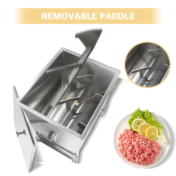 44lbs Manual Meat Mixer Meat Blender Grinding Machine Stainless Steel w/Lid AU
