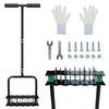 Manual Lawn Aerator Tool 14 Metal Spikes Grass Soil Aerator Ergonomic T-Handle