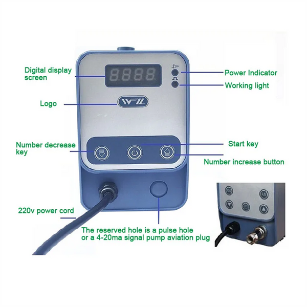 9L/H Electronic Dosing Pump Chemical Metering Pump Acid Chlorine Digital Display