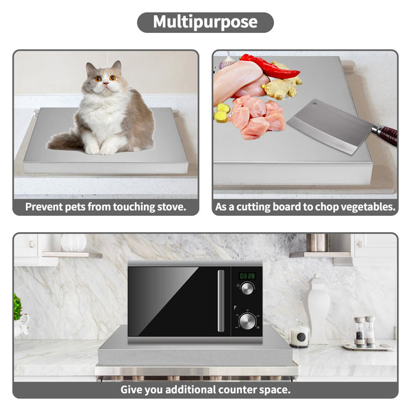 Gas Stove Top Covers Wood/Stainless Steel Noodle Board Stove Cover For Gas Stove