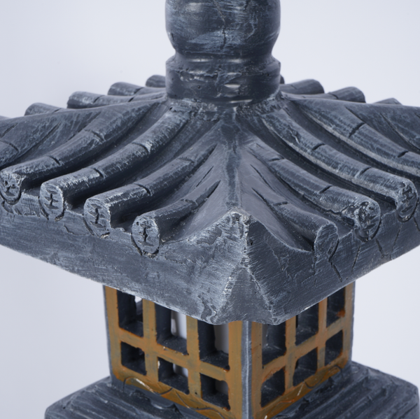 Decor Pagoda Lantern Outdoor Statue Handcast Polyresin Garden Statue