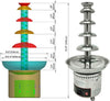 Chocolate Fountain 3.2L for Chocolate Cheese Hot Sauce Party Wedding 65cm Tall