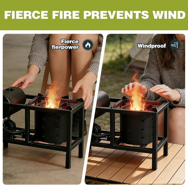 Waste Oil Burner Heater Oil Stove Outdoor Cooking Efficient Heating Furnace 12V