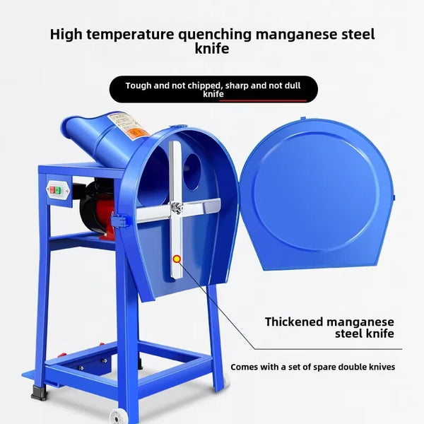 Hay Cutter Machine Electronic Grass Chaff Cutter Pig Animal Feed Hay Crusher
