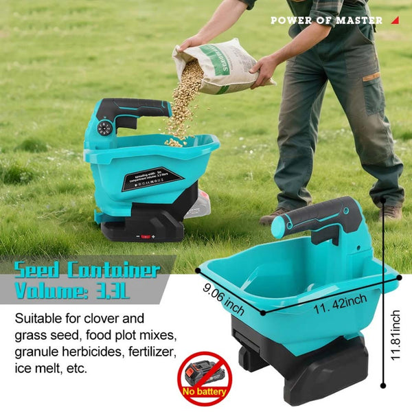 Cordless Seed and Fertiliser Spreader Handheld Grass Seed Spreader Lawn Spreader