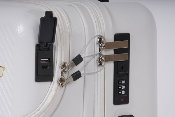 Carry-On Suitcase with USB Charging Port TSA Lock Universal Wheel Travel Luggage