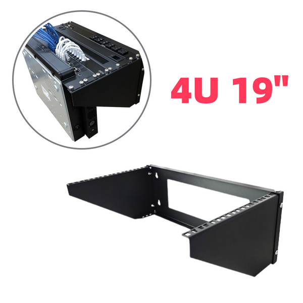 19'' Vertical Wall Mount Steel Under-desk Server Rack Bracket Office Home