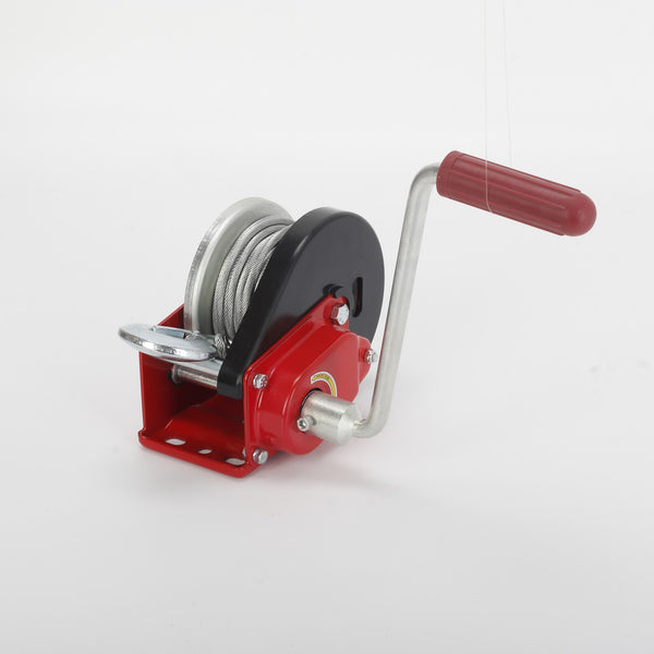 Automatic Brake Hand Winch 1500LB Boat Trailer Winch with 10M Steel Wire AU