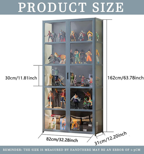 Figures Showcase Lego Display Cabinet w/ Acrylic Door Clear Bookshelf 4/5 Tier