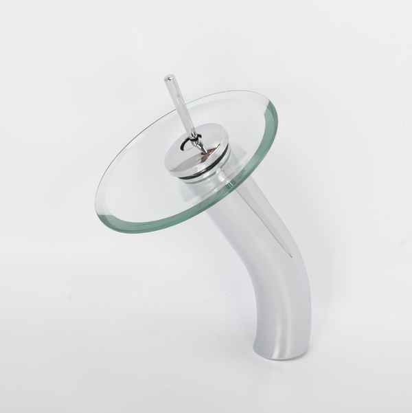 Basin Faucet Modern Round Waterfall Faucet Hot Cold Tall Bathroom Faucet WELS