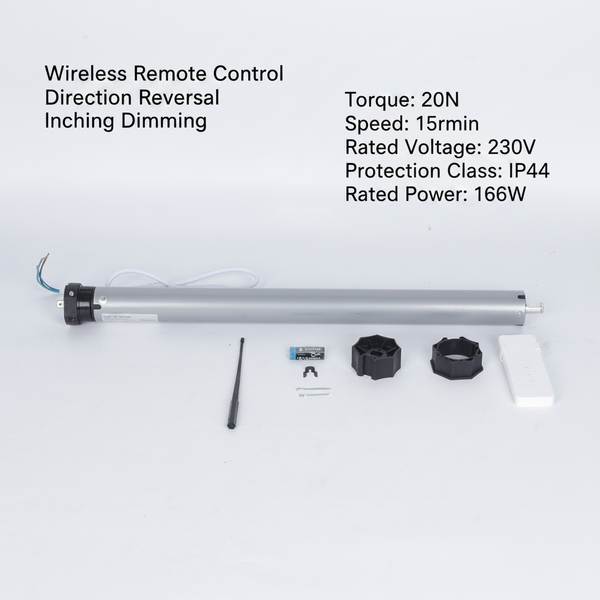 230V Quality Roller Shutter Motor Remote 20nm 15R/Min 166W Motor 750MM Φ45
