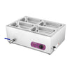 Commercial Food Warmer Bain Marie Electric 4 Buffet Pans 304 Stainless Steel
