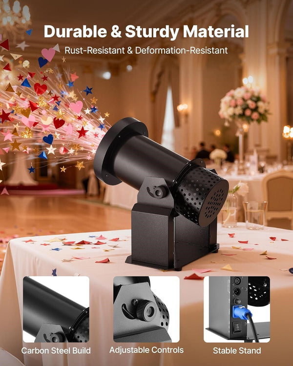 1500W Party Confetti Cannon Launcher LED Confetti Machine Stage Effect Show AU