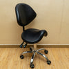 Saddle Stool Rolling Chair Saddle Chair w/ Back Support Dentist Salon Spa Chair