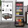 Mini Bar Fridge Beverage Cooler Drinks Refrigerator Stand with Drawer Cart Home