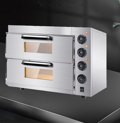Commercial Pizza Oven Countertop Double Deck Grill Bread Baking Furnace Indoor