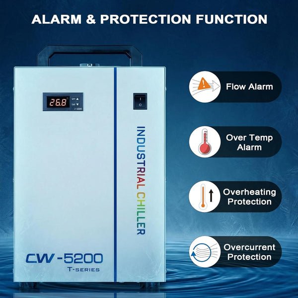 6L Industrial Water Chiller 0.81HP Water Cooling System for CO2 Laser Engraving