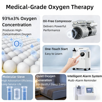 5L Oxygen-Concentrator Machine Nebulizer 40dB Ultra Quiet for Household 220V AU