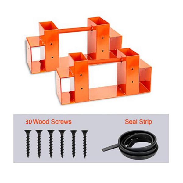 2x Sturdy Firewood Log Storage Rack Bracket Kit Adjustable length Indoor/Outdoor