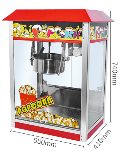 1400W Electric Popcorn Machine Theatre Commercial Popcorn Maker Popper Cooker