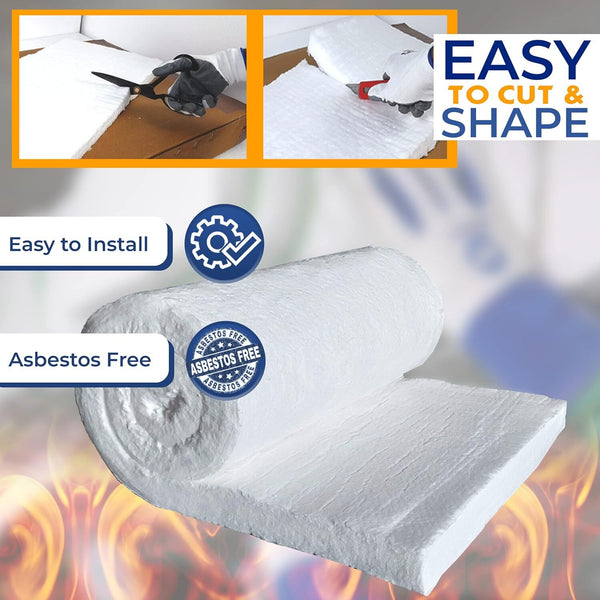 Ceramic Fiber Blanket High Temperature Thermal Fireproof Insulation mat 0.6x3.6M