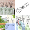 60pcs Stainless Steel Clothes Pegs Hanging Windproof Wire Clips Photos Clips AU