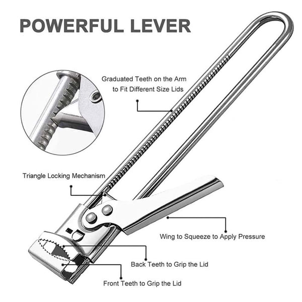 Jar Opener Adjustable Multifunctional  Kitchen Gadget Bottle Can Gripper Tool
