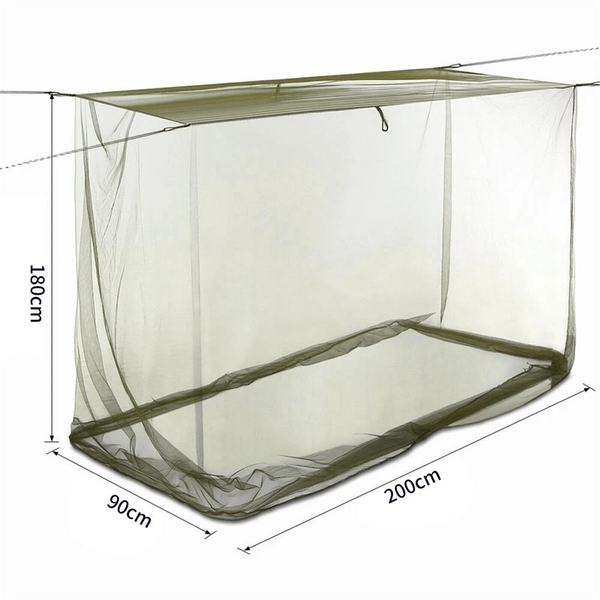 Camping Mosquito Net Portable Summer Mesh Tent Army Green 200x90x180cm
