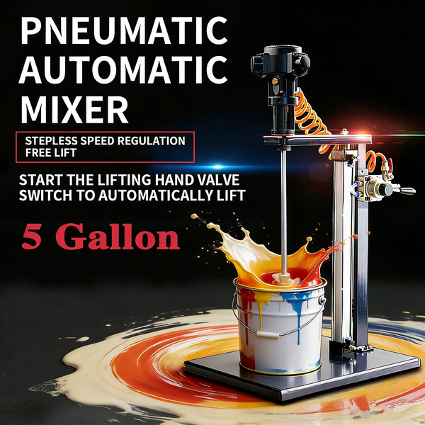 5 Gallon Pneumatic Paint Mixer Air Agitator for Viscous Liquid Ink Dye Chemicals