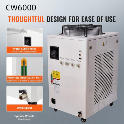 15L Industrial Water Chiller 2HP Water Cooling System for CO2 Laser Engraving AU