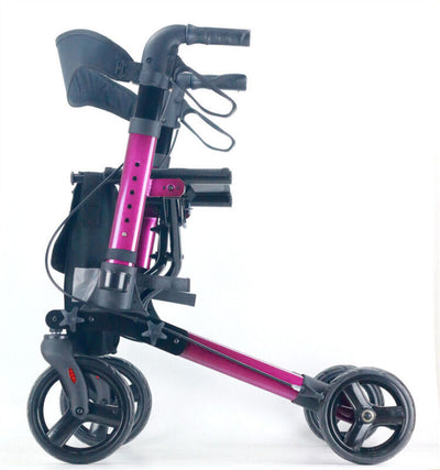 2in1 Wheelchair Walking Frame Rollator Adjustable Mobility Walker Aid Wheels