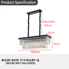 Modern Crystal Chandelier 8 Lights Black Ceiling Pendant Light Fixture 3 Colors