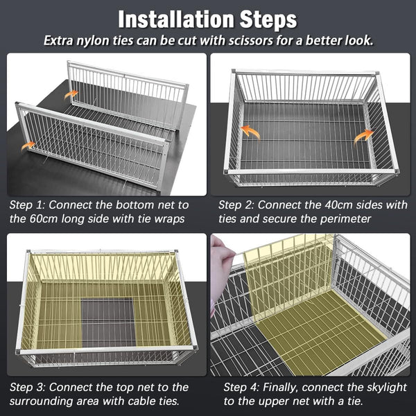 Birds Cage Small Animals Catch Trap Four Sides One Way Entrance Anti-Escape Slot
