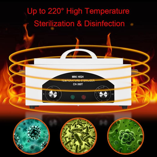 2L Medical Autoclave Dry Heat Sterilizer Tattoo Tools Disinfection Machine 220V