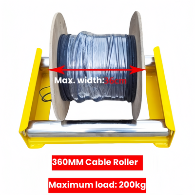 Adjustable Cable Roller Stand 1m*90cm Steel Base W/ 1000KG Heavy-Duty Capacity