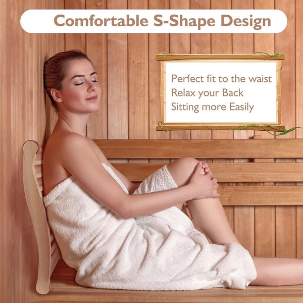 Wooden Sauna Backrest Sauna Accessories  Slip-Resistant Infrared Sauna Chair